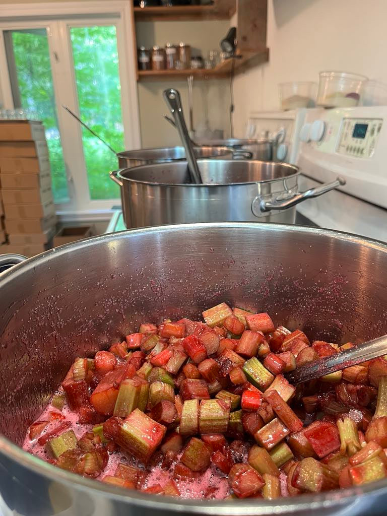 Rhubarb and wildflower jam